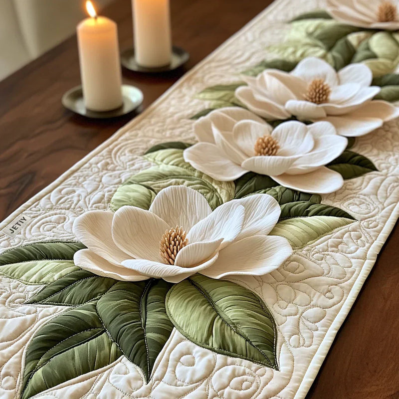 Caminho de mesa acolchado - Gracia em Flores