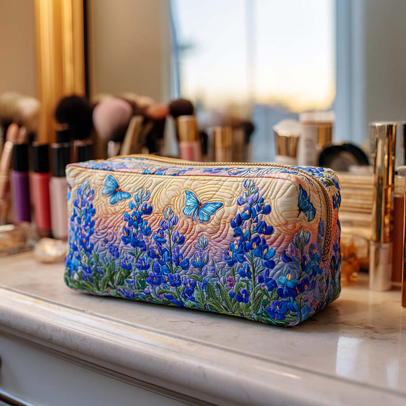 Necessaire Almofadada com Estampa Azul | Beleza Atemporal