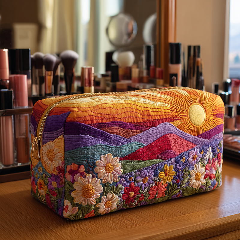 Necessaire Estofada com Estampa Brilhante | Brilho que Encanta