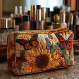 Necessaire acolchoada com padrão azul | Elegância que Perdura