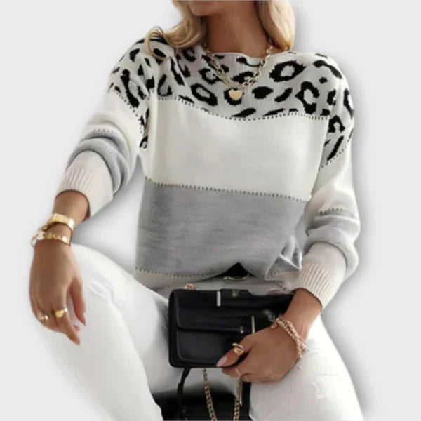 Sandra - Camisola de padrão de leopardo