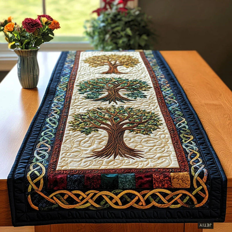Caminho de mesa acolchado - Árvore Celta
