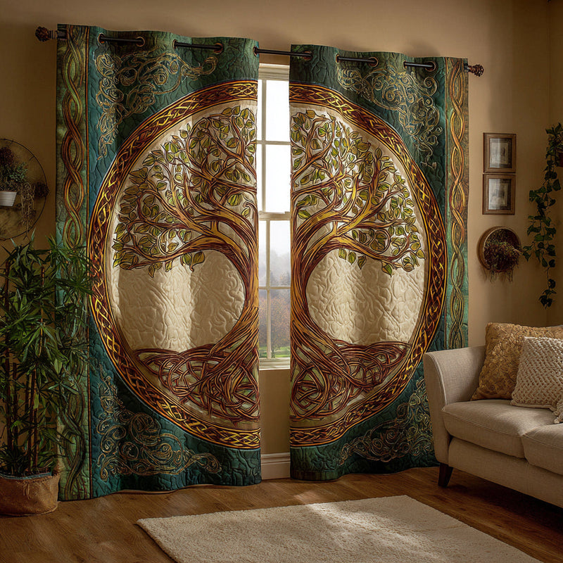 Cortinas Almofadadas Celtas Árvore da Vida | Tradição Ancestral