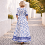Adriana | Vestido Elegante com Estampado Floral e Sensação Fresca