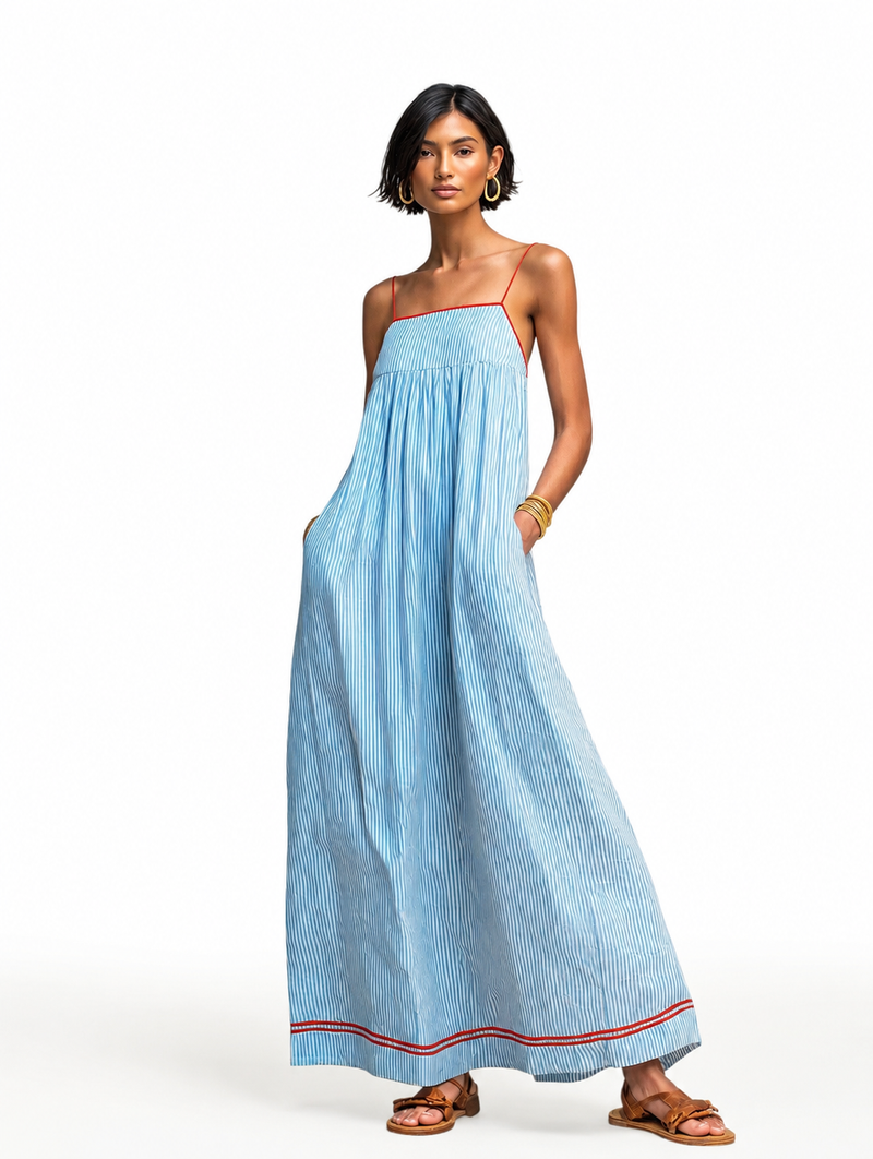 Paula | Vestido Maxi de Verão Fluido