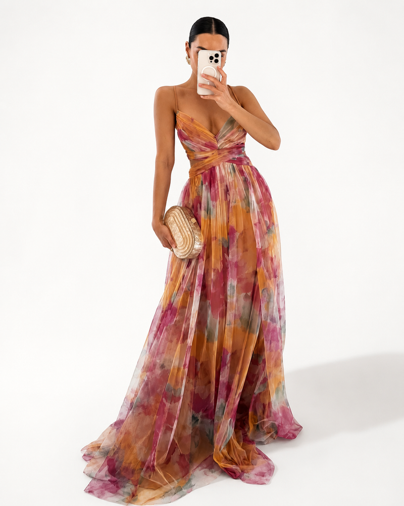 Gisela | Vestido Maxi de Chiffon