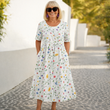Sónia | Vestido Midi de Estampado Floral