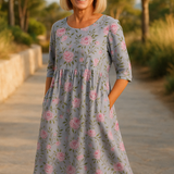 Lorena | Vestido Midi - Conforto Sem Preocupações