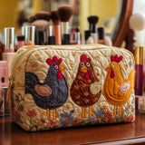 Quilted Beauty Case with Decorative Chicken | Feito à Mão com Amor