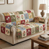 Patchwork Quilted Sofa Cover - Cottage Style | Elegância que Perdura