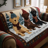 Quilted Sofa Cover featuring Labrador Retriever Design | Companhia Fiel