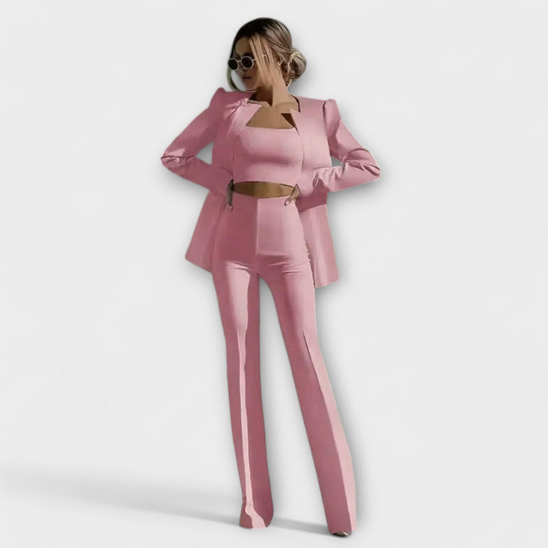 Selina - Conjunto elegante de 3 peças (Blazer, Top, Calças)