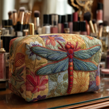 Necessaire Estofada com Estampa de Libélula Elegante | Voo de Encantos