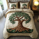Conjunto de cama acolchoado de 3 peças - Árvore da Vida