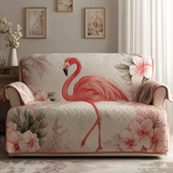 Flamingo Quilted Sofa Cover | Feito à Mão com Amor