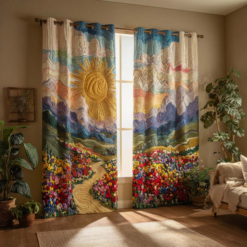 Cortinas Acolchoadas Caminho Floral | Elegância em Flor