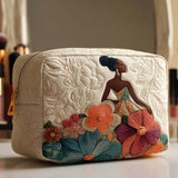 Necessaire Estofada com Flores Elegantes | Charme que Floresce