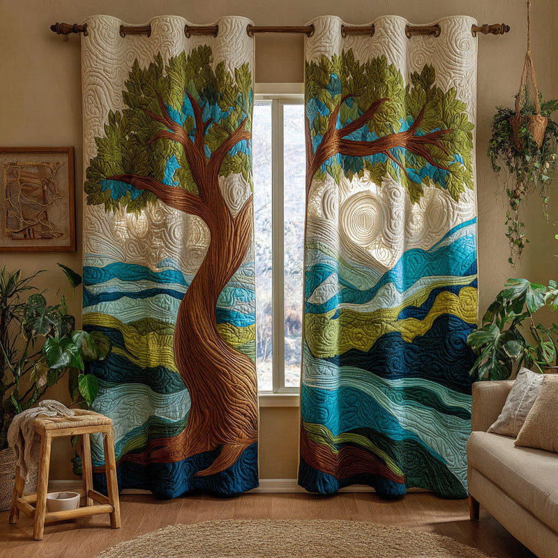 Almofadadas Cortinas Árvore da Vida da Floresta | Raízes de Significado