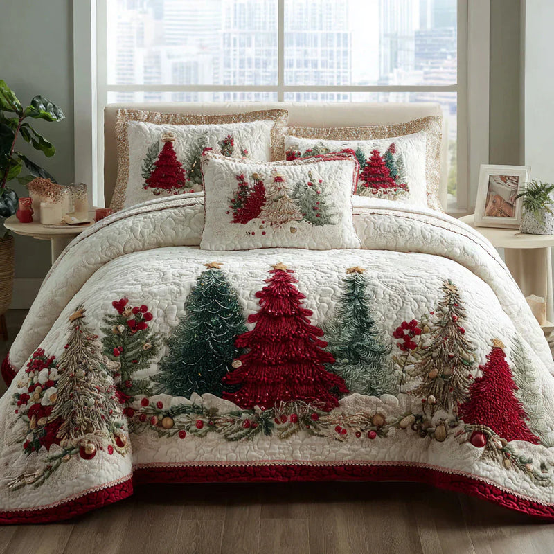 Conjunto de cama acolchoado de 3 peças - Maravilha de Inverno