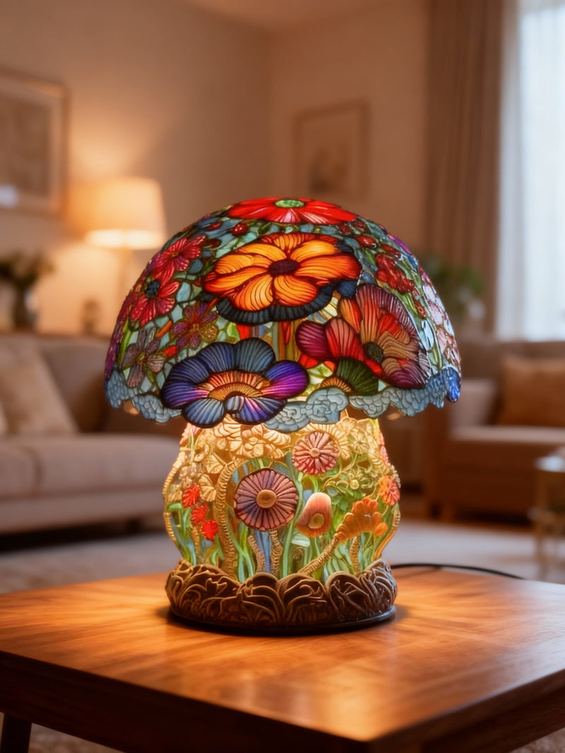 GARDENLUXE | Lâmpada de mesa floral colorida