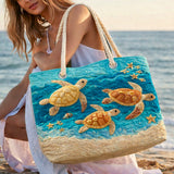 Bolsa de Praia Feita à Mão | Costa de Tortuga Dorada