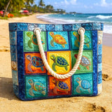 Bolso de Praia Feito à Mão | Tartaruga Tranquila
