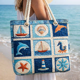 Bolsa de Praia Feita à Mão | Criaturas Marinhas