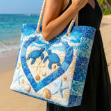 Bolso de Praia Feito à Mão | Serenidade de Tartaruga