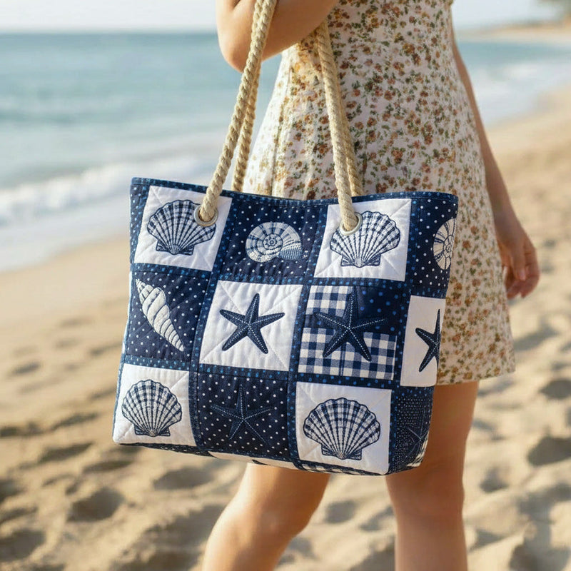 Bolsa de Praia Feita à Mão | Serenidade de Conchas