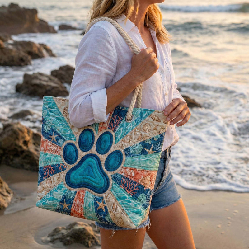 Bolsa de Praia Feita à Mão | Pegadas