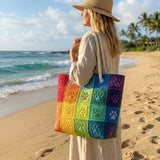 Bolsa de Praia Feita à Mão | Patches de Pegada