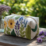 Necessaire Almofadada com Estampa Elegante | Feito à Mão com Amor