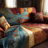 Capas de Sofá Matelassadas com Design de Horizonte Dourado | Luz Dourada