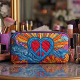 Necessaire acolchoada com símbolo da paz | Paz que Inspira