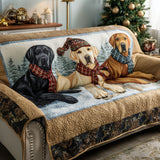 Quilted Sofa Cover featuring Labrador Retriever Design | Companhia Fiel
