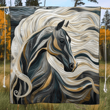 Cobertor Almofadado Graça Equestre | Elegância Galopante
