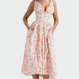 Catarina | Vestido Midi Romântico Exclusivo