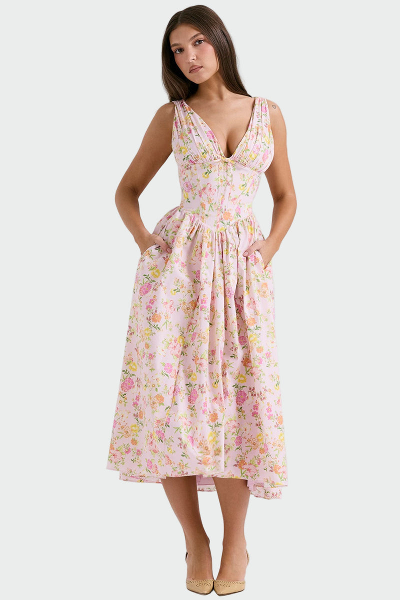 Catarina | Vestido Midi Romântico Exclusivo