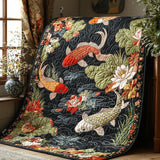 Cobertor Matelassé Elegância Koi Japonês | Serenidade Oriental