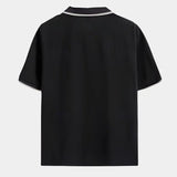 Diogo | Polo com Gola em V Preto