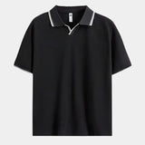 Diogo | Polo com Gola em V Preto
