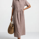 Lisandra | Vestido Camisero Fluido de Verão
