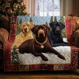 Quilted Sofa Cover featuring Labrador Retriever Design | Companhia Fiel