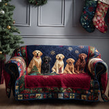 Quilted Sofa Cover featuring Labrador Retriever Design | Companhia Fiel