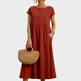 Andreia | Vestido Midi em Estilo Elegante e Atemporal