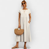 Vestidos de Algodão Leves com Bolsos