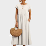 Andreia | Vestido Midi em Estilo Elegante e Atemporal