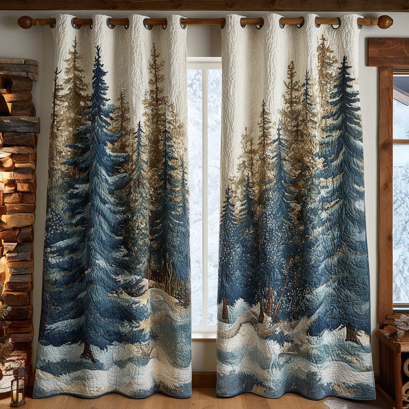 Cortinas Almofadadas Floresta ao Amanhecer | Luz da Manhã