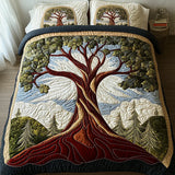 Conjunto de cama acolchoado de 3 peças - Árvore da Vida