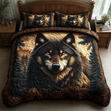 Conjunto de Cama Acolchoado de 3 Peças - Animais da Floresta